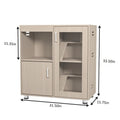 4-Tier Wooden Small Pet Habitat with Lockers & Acrylic Windows