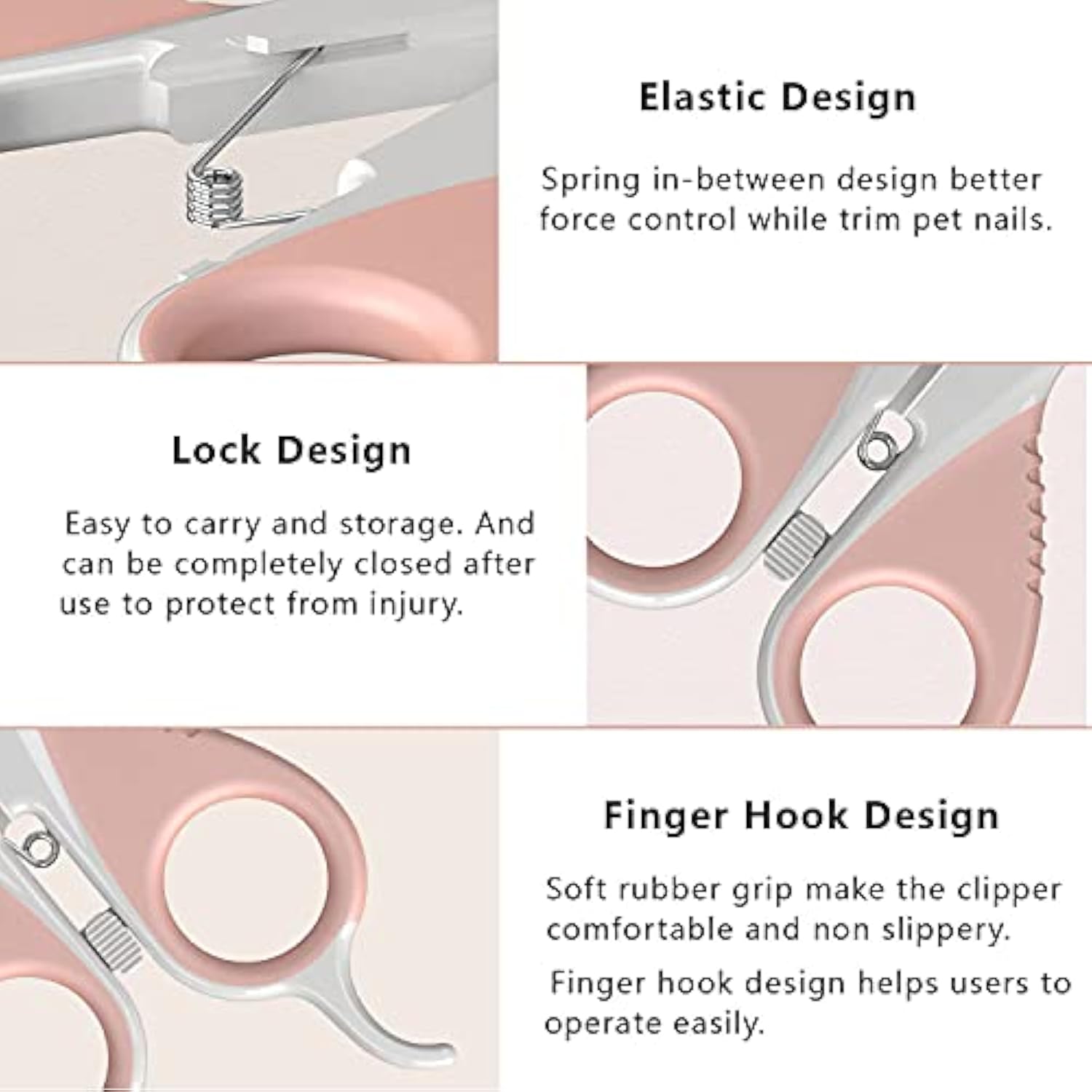 Cat Nail Clippers with Safety Guard & Angled Blade