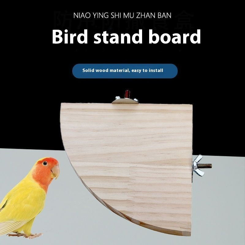 Solid Wood Bird Cage Platform & Standing Board — Multiple Styles
