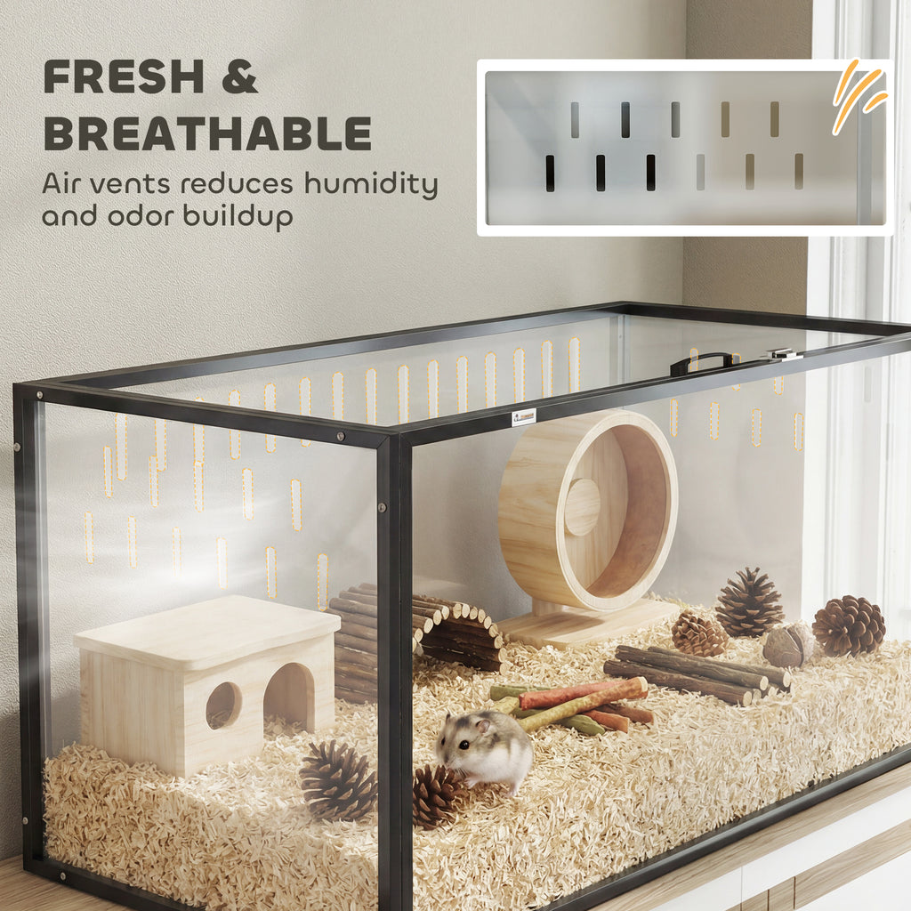 Large Acrylic Hamster Cage — Chewproof with Openable Top