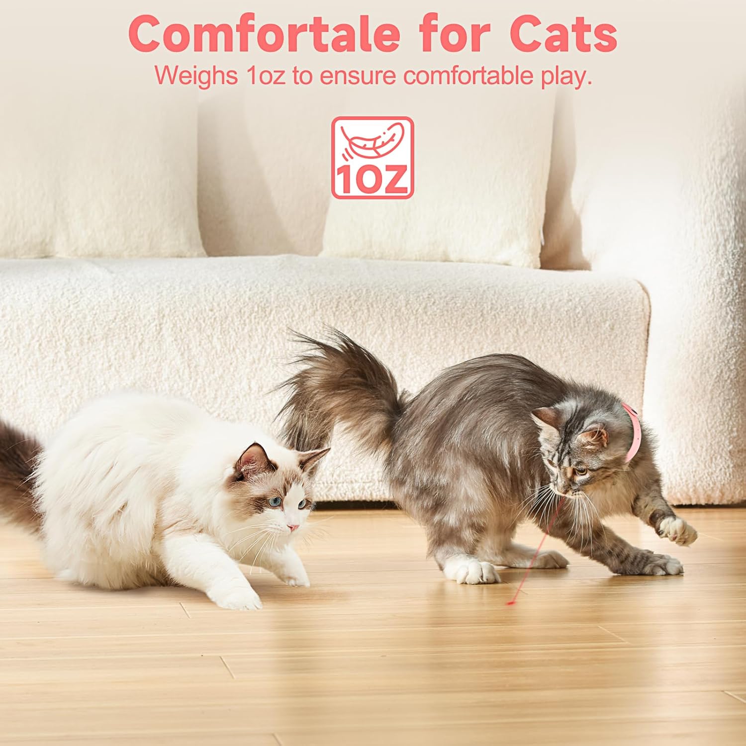 Wearable LED Smart Cat Toy Collar — Auto On/Off USB Rechargeable