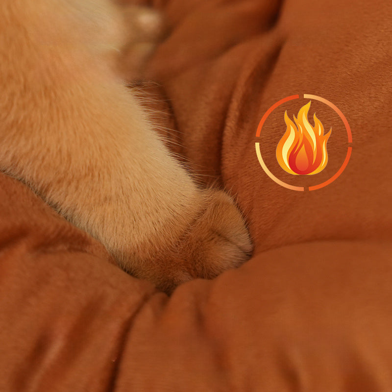 Self-Warming Cat Cave Tent Bed — Indoor Pet Shelter