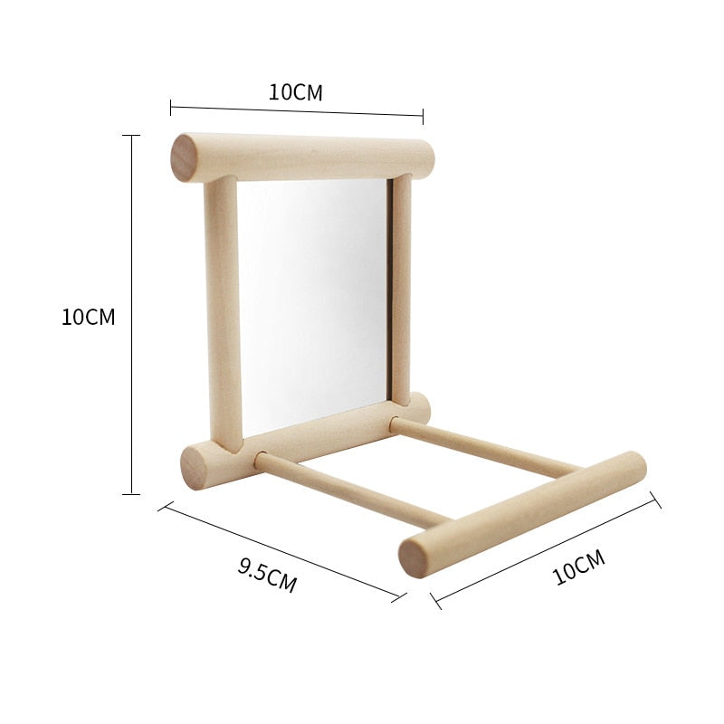 Bird Stand with Mirror Toy