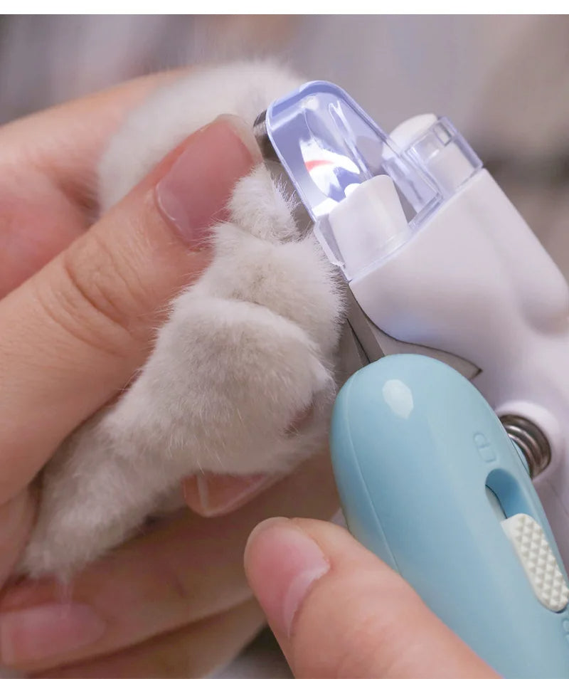 LED Pet Nail Clippers with Built-in Light — Safe Trimming for Dogs & Cats