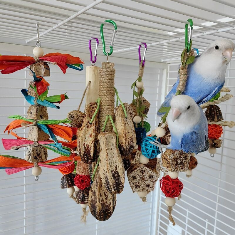 Natural Parrot Chew & Foraging Toy Set — Multiple Styles