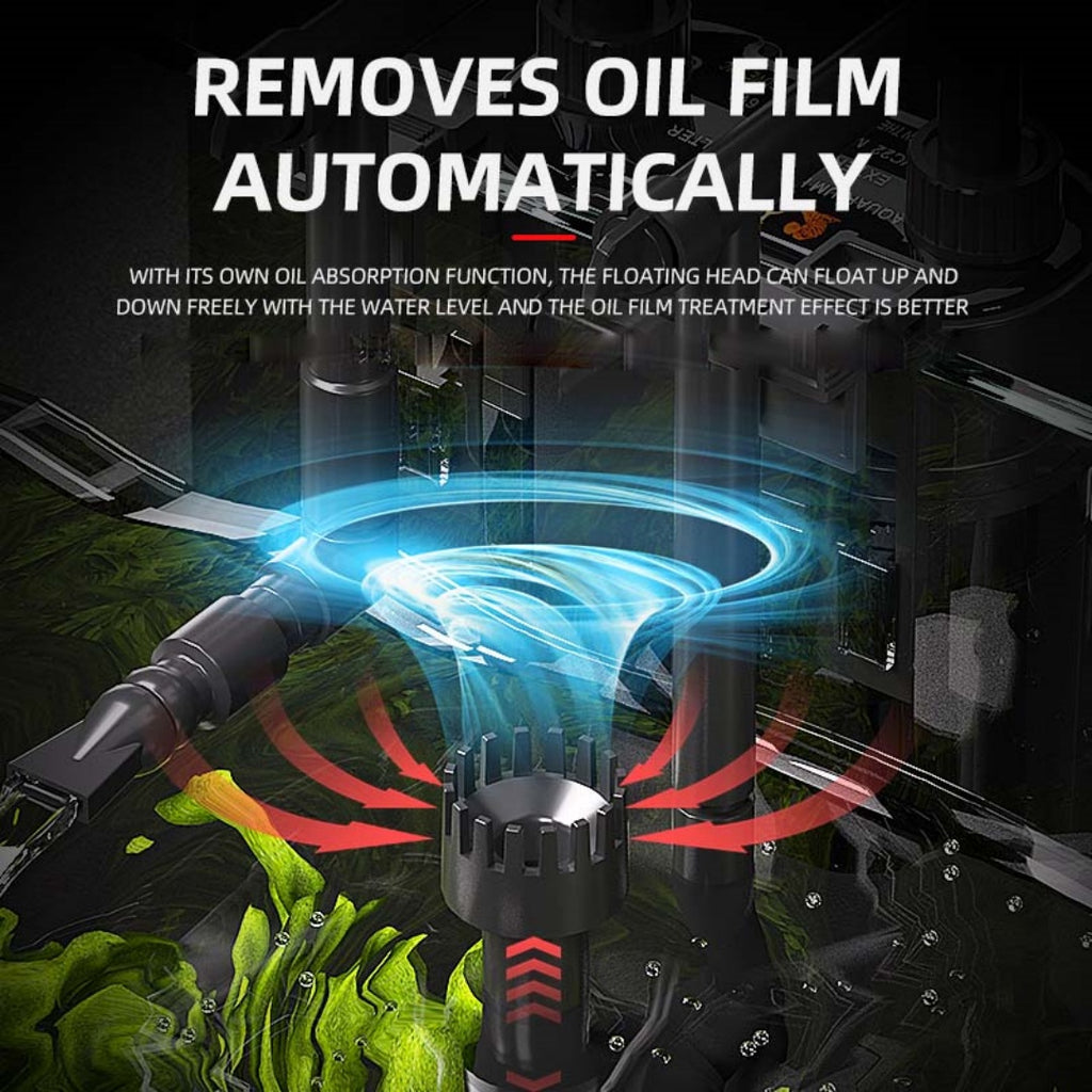 External Wall-Hanging Aquarium Filter with Oil Film Removal