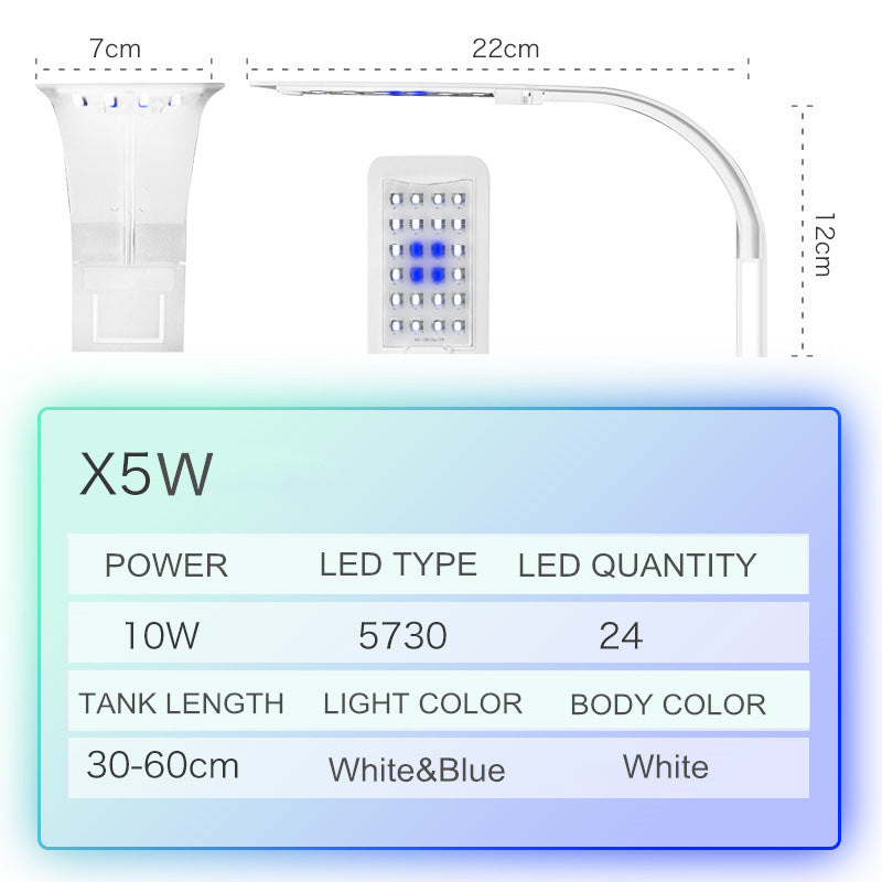 LED Clip-On Aquarium Light — Ultra-Thin Design