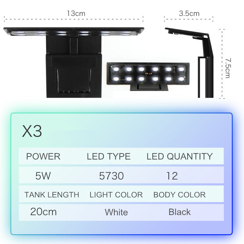 Fish tank aquarium clip light
