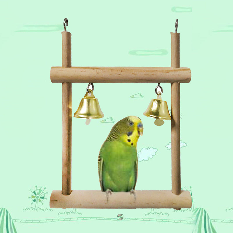 Natural Solid Wood Bird Stand