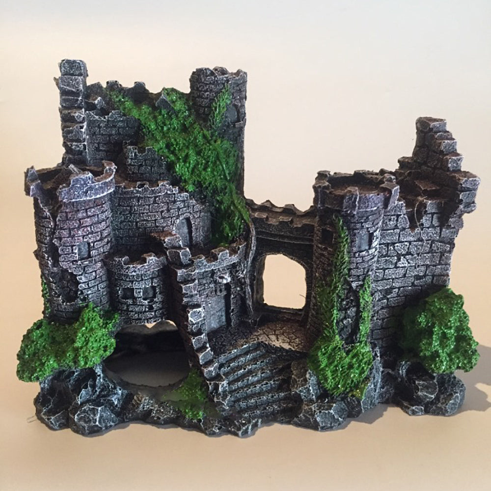 Resin Castle Aquarium Decoration — European Style