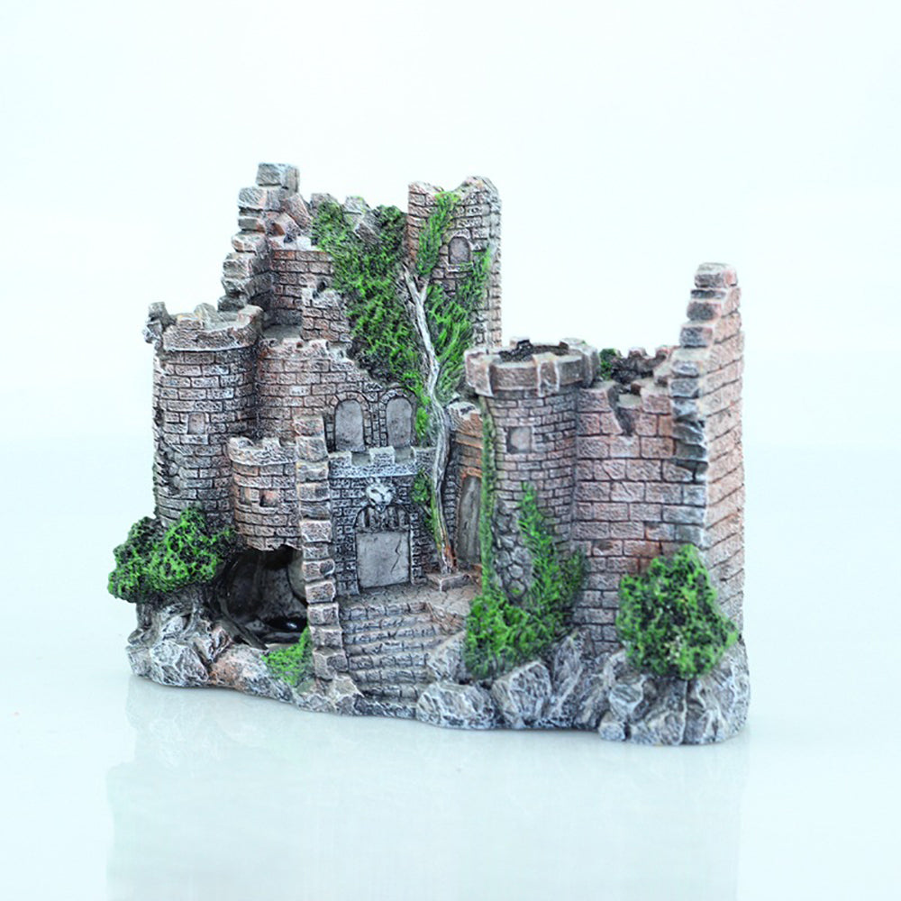 Resin Castle Aquarium Decoration — European Style