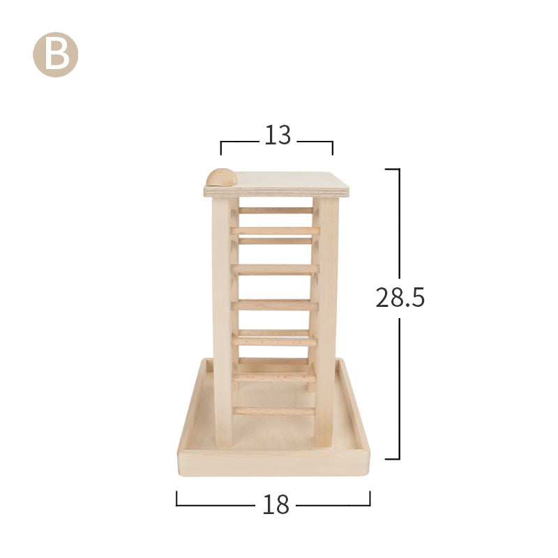Multifunctional Wooden Hay & Grass Feeder Frame for Rabbits