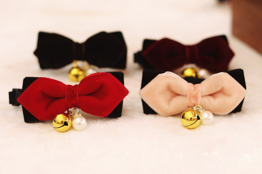 Pet Bow Tie & Bell Collar Accessory