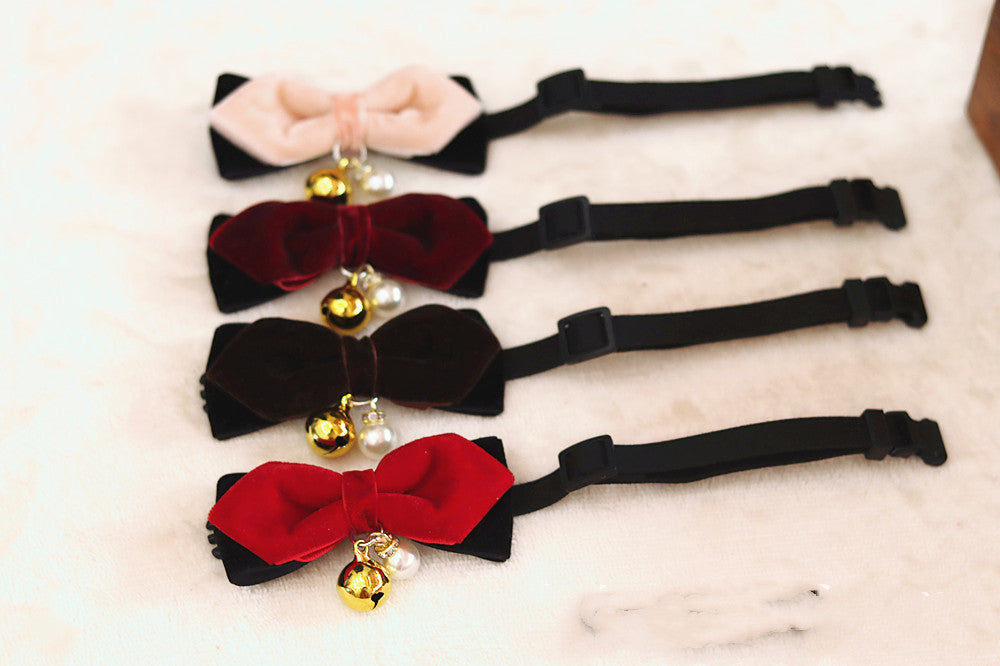 Pet Bow Tie & Bell Collar Accessory