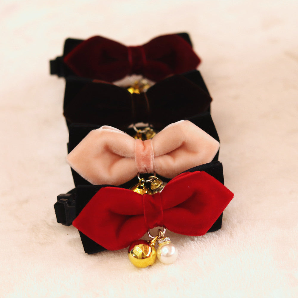 Pet Bow Tie & Bell Collar Accessory
