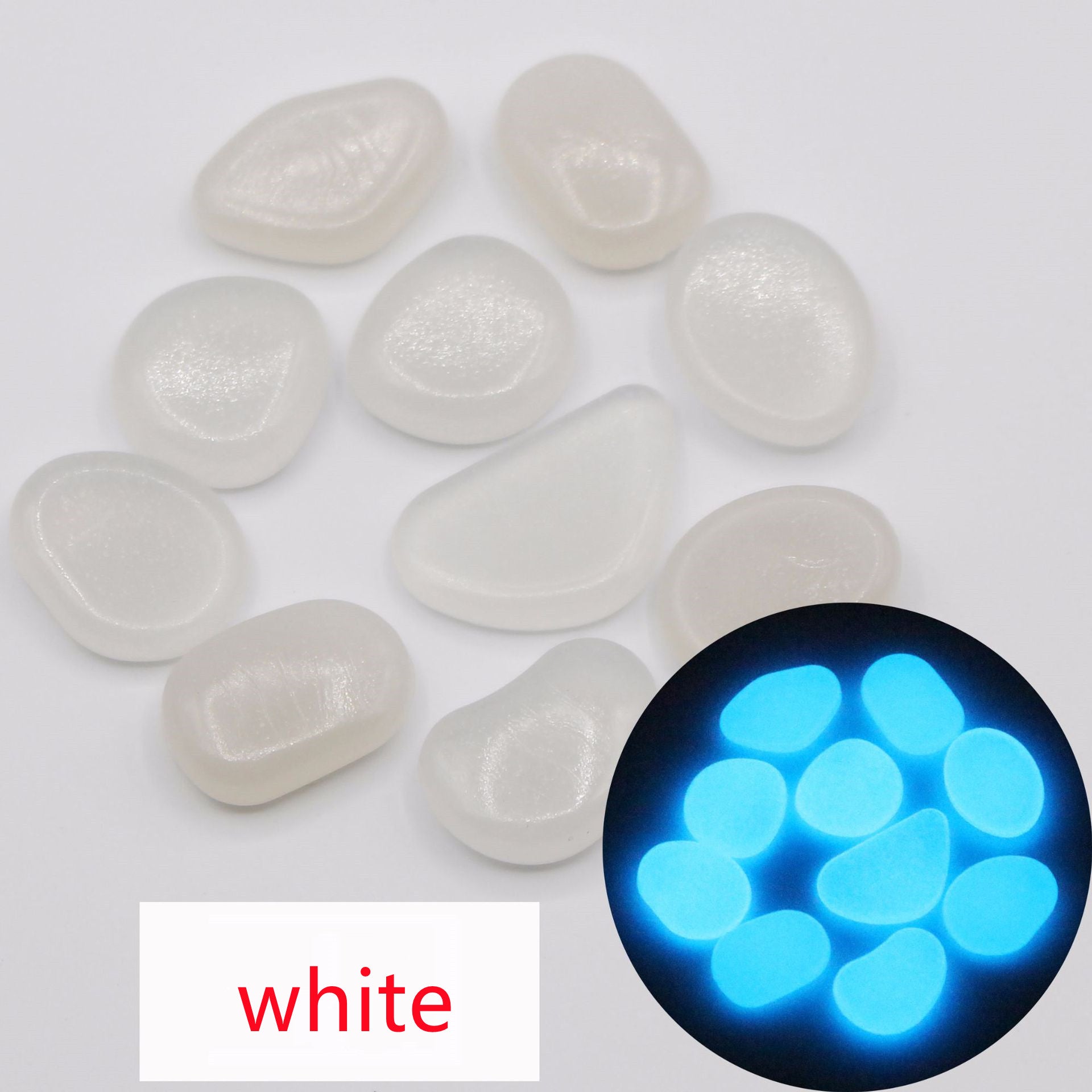 Fluorescent Luminous Pebbles for Aquariums & Gardens