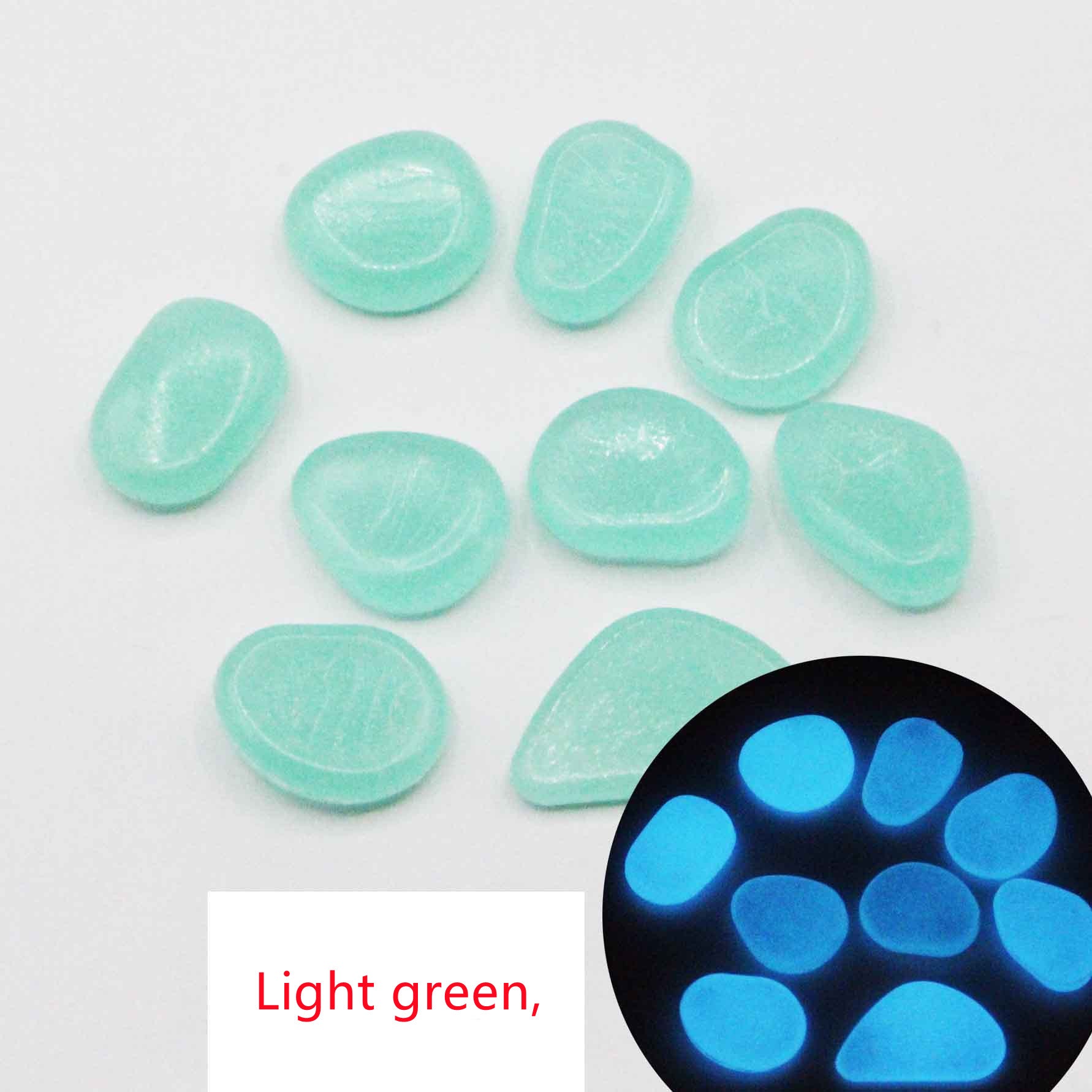Fluorescent Luminous Pebbles for Aquariums & Gardens