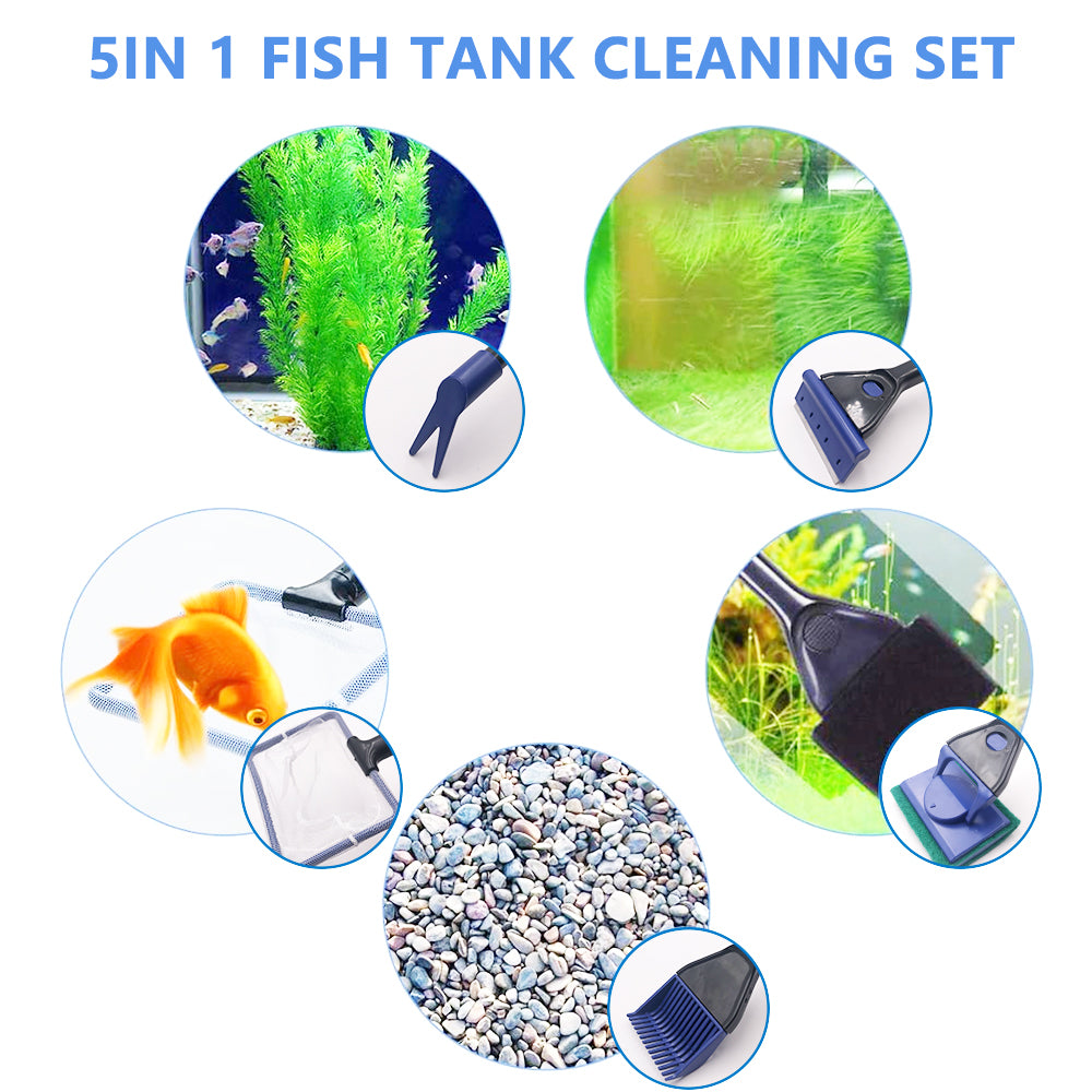 5-in-1 Aquarium Cleaning Tool Set