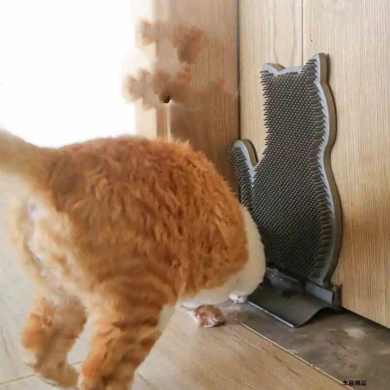 Catnip Wall Corner Self-Grooming Massage Brush for Cats