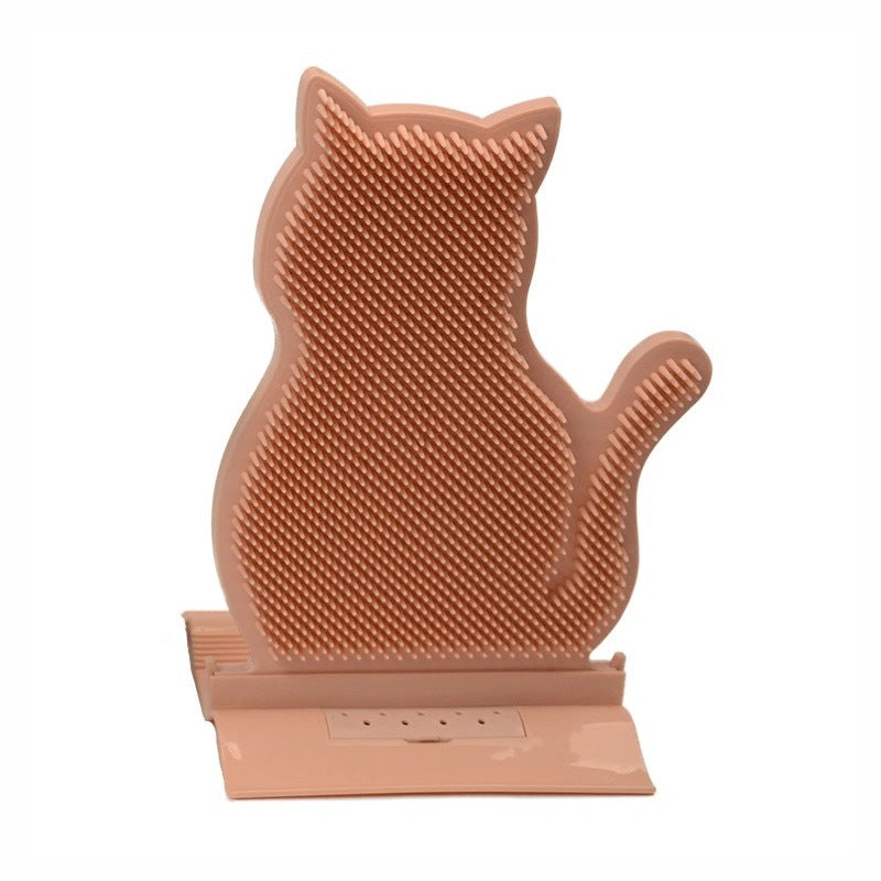 Catnip Wall Corner Self-Grooming Massage Brush for Cats