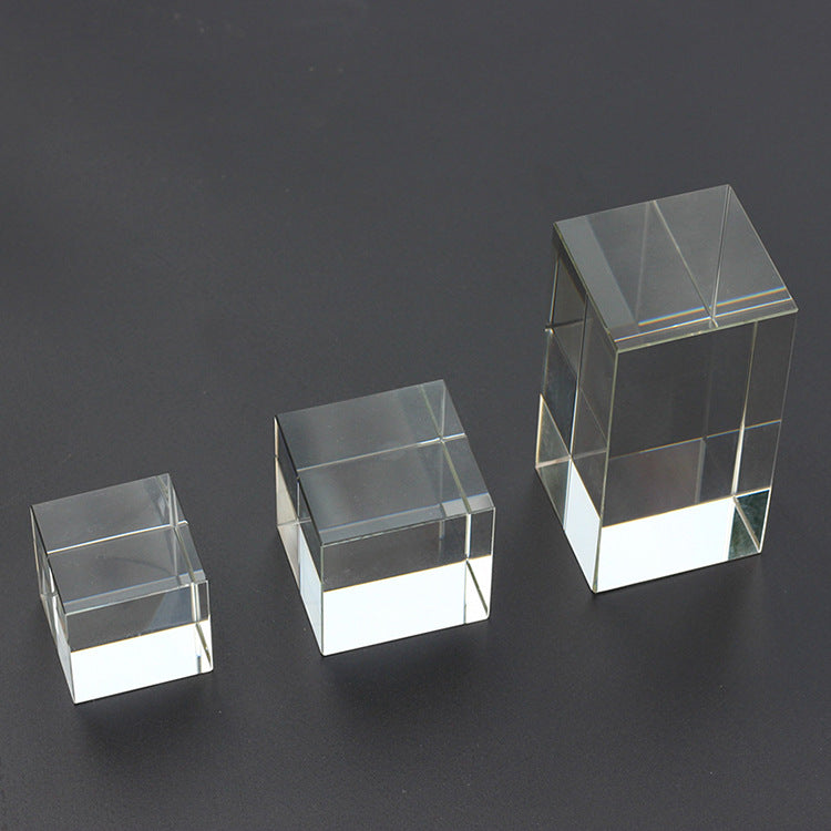 Crystal Glass Cube Aquarium Decoration