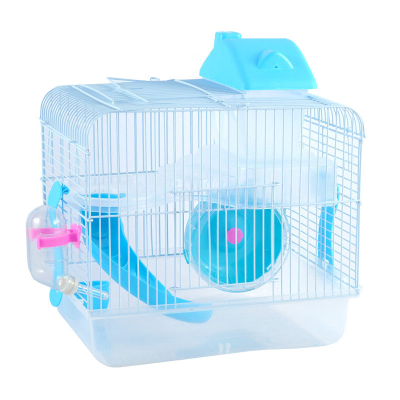 Double-Layer Crystal Castle Hamster Cage Villa — 5 Colors