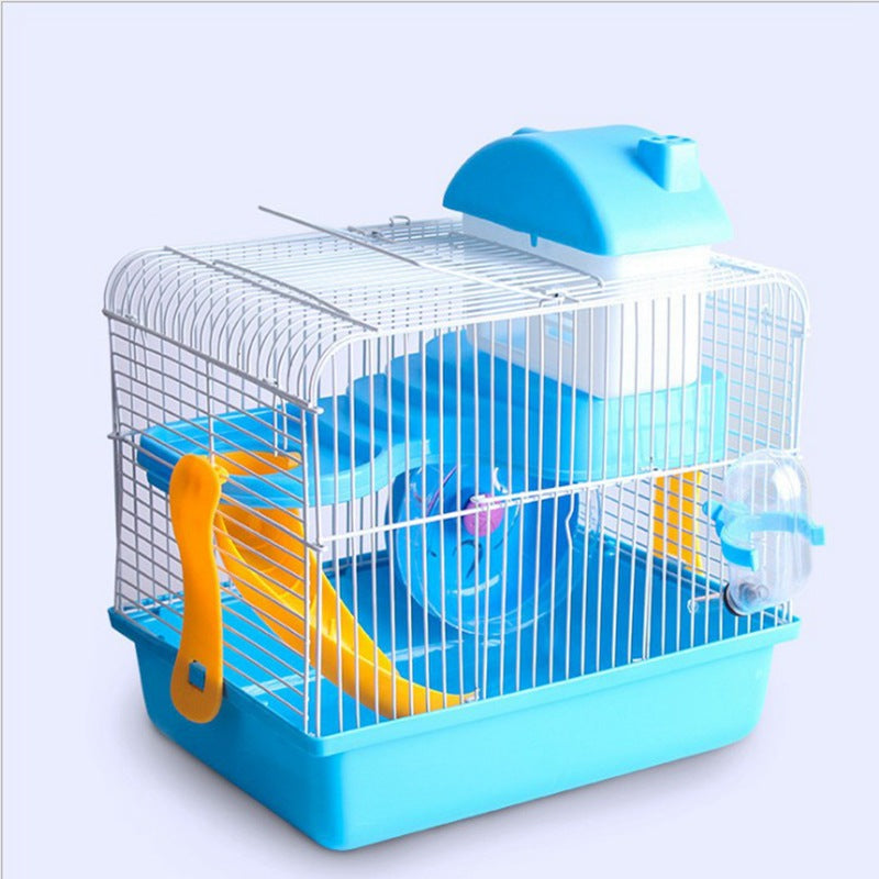 Double-Layer Crystal Castle Hamster Cage Villa — 5 Colors