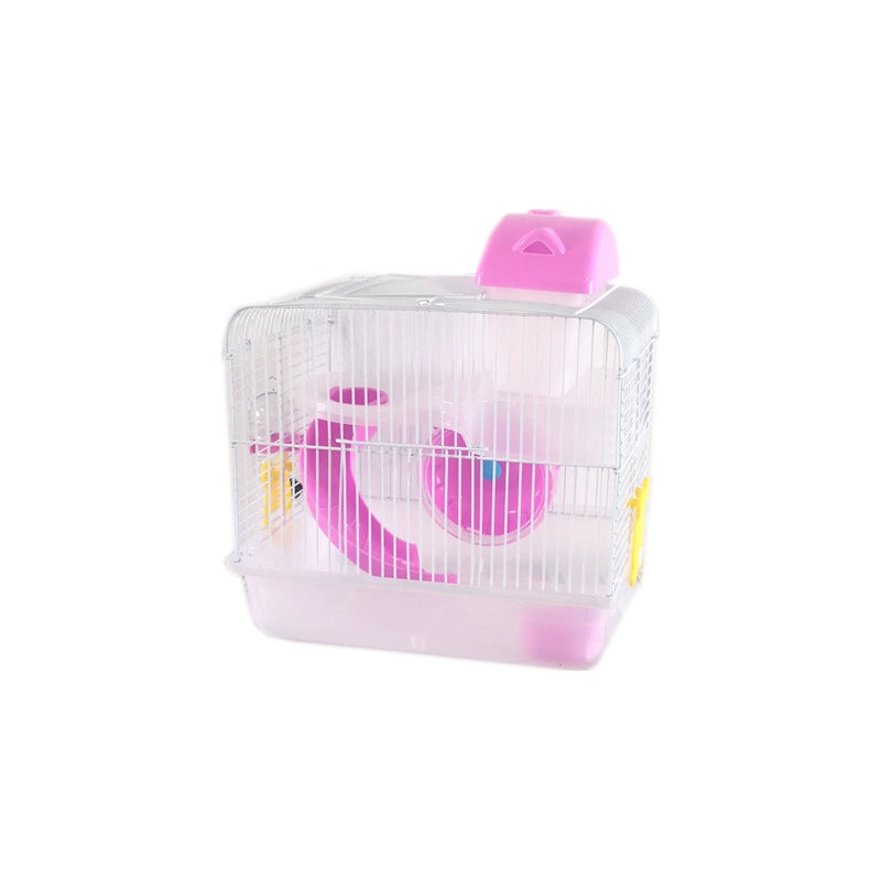 Double-Layer Crystal Castle Hamster Cage Villa — 5 Colors