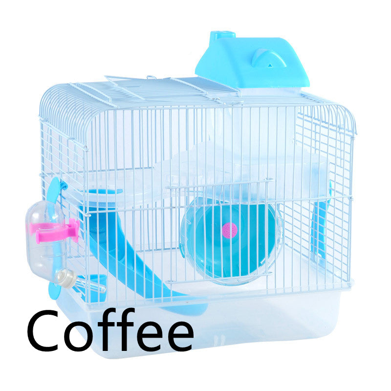 Double-Layer Crystal Castle Hamster Cage Villa — 5 Colors