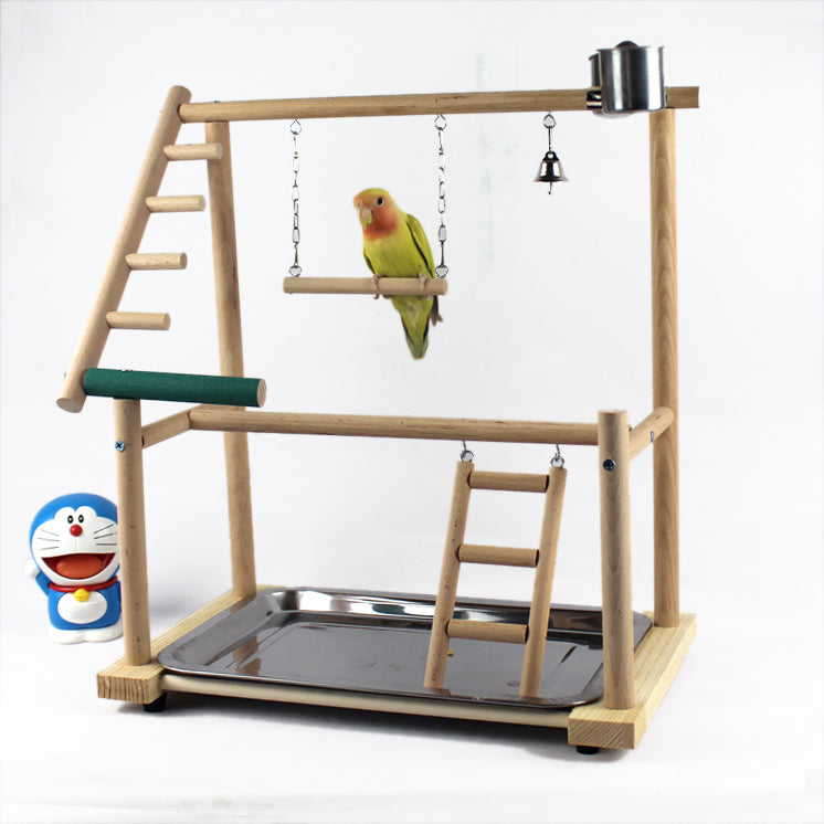 Desktop Bird Training Playground with Swing & Climbing Ladder