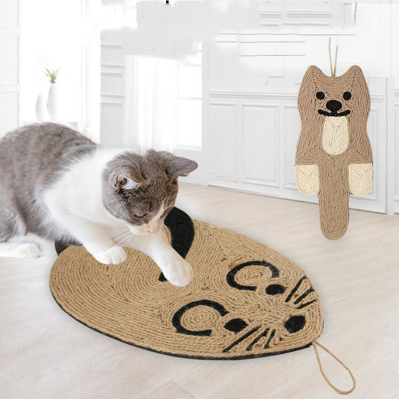 Sisal Cat Scratching Board with Mouse Design