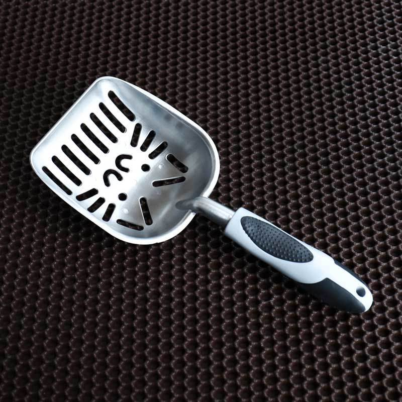Heavy-Duty Metal Cat Litter Scoop with Long Handle