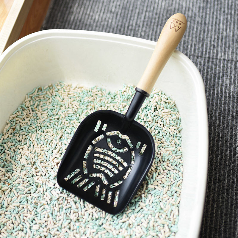 Heavy-Duty Metal Cat Litter Scoop with Long Handle