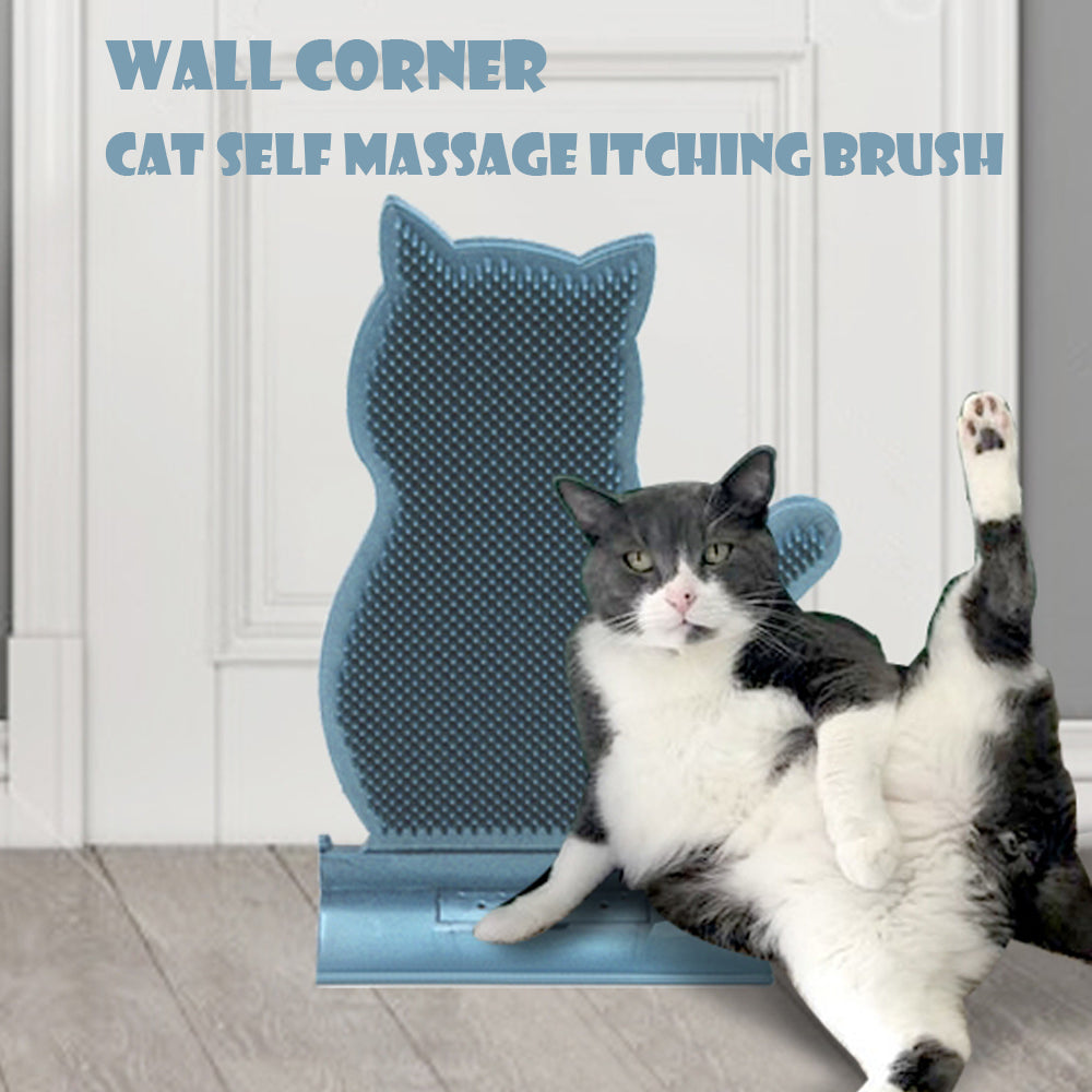Catnip Wall Corner Self-Grooming Massage Brush for Cats