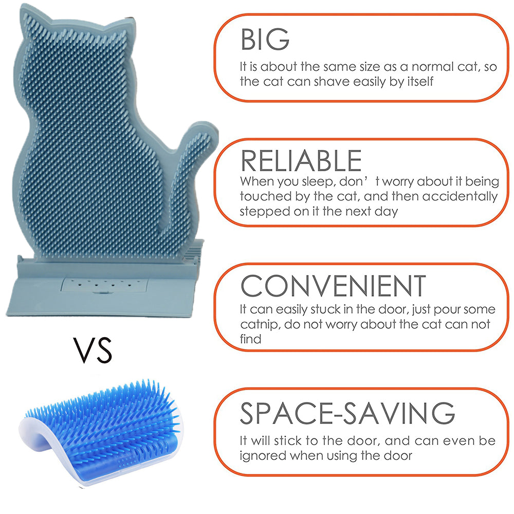 Catnip Wall Corner Self-Grooming Massage Brush for Cats