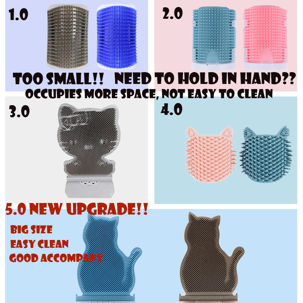 Catnip Wall Corner Self-Grooming Massage Brush for Cats