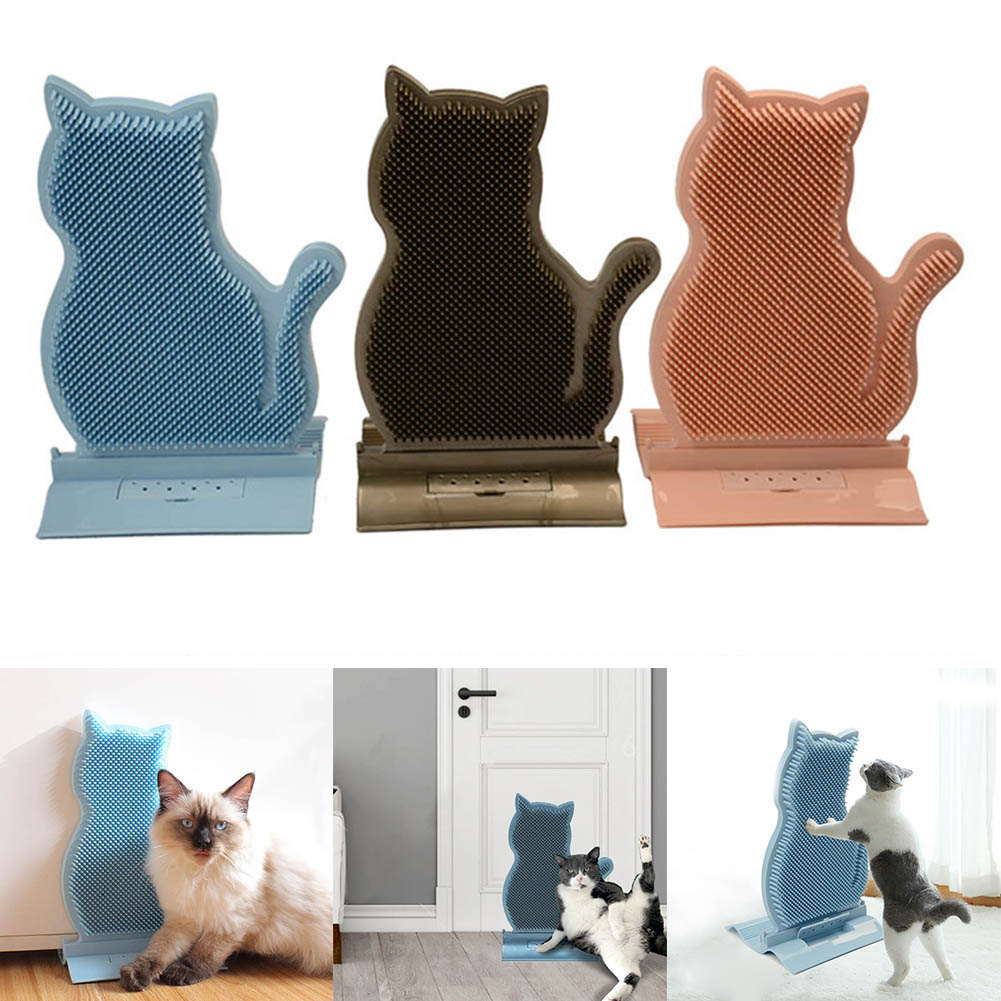 Catnip Wall Corner Self-Grooming Massage Brush for Cats