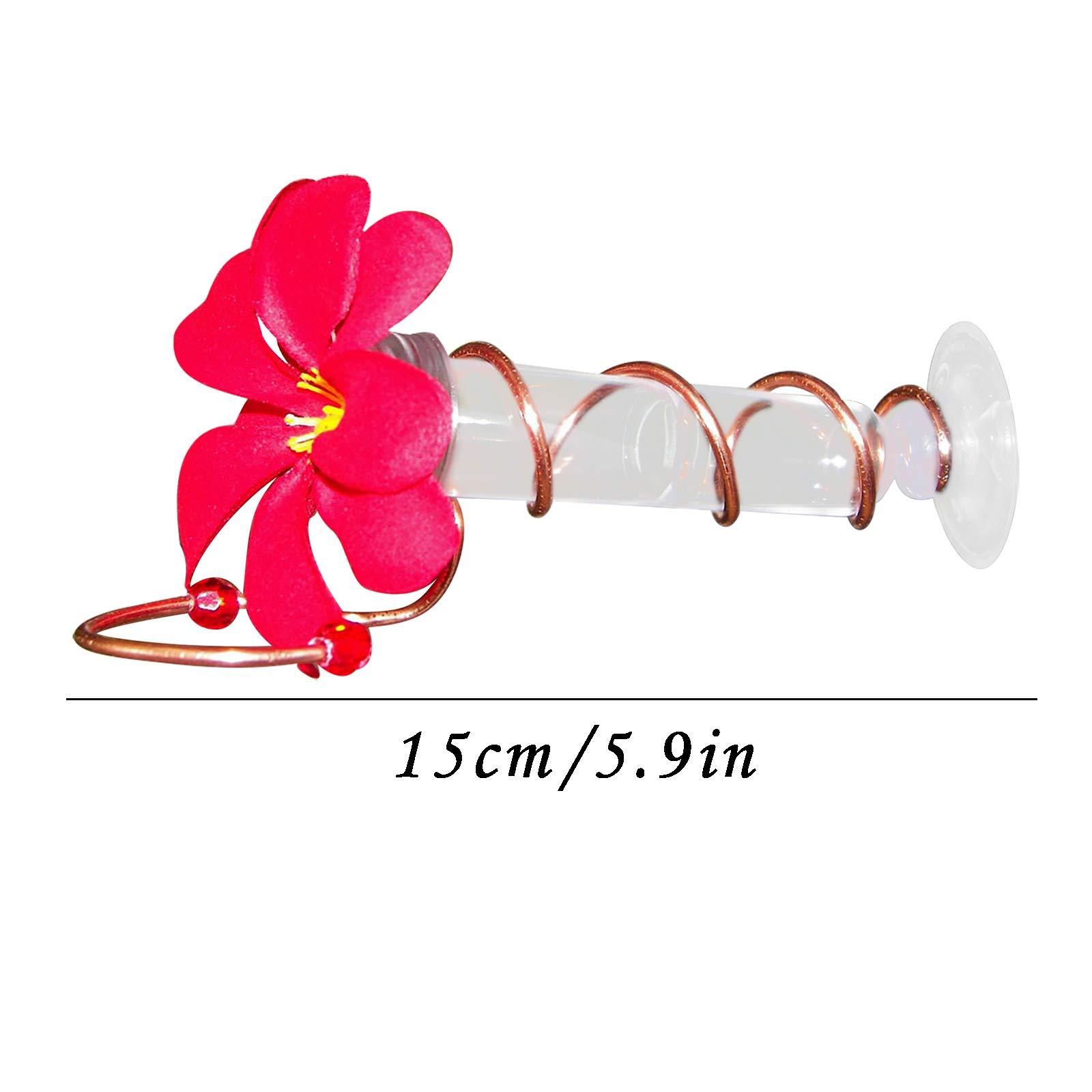 Flower Design Hummingbird Bird Feeder Tube Decorative Dispenser Tool Water Hanging Bird Window Outdoor Bird Feeding Tube