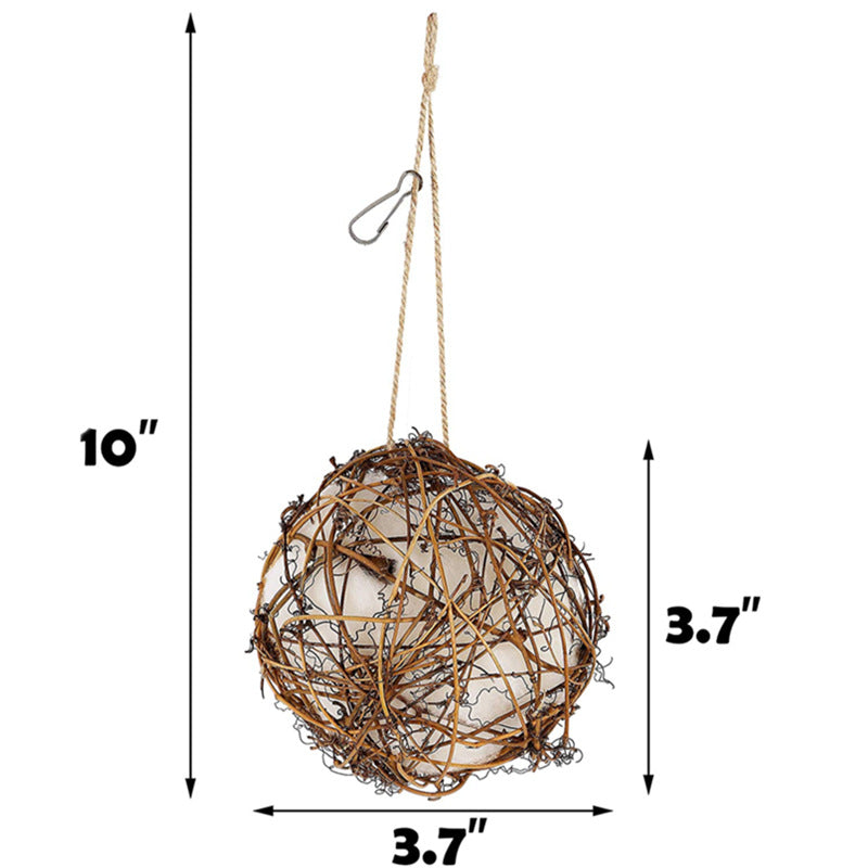 Natural Rattan Bird Nesting Material Dispenser