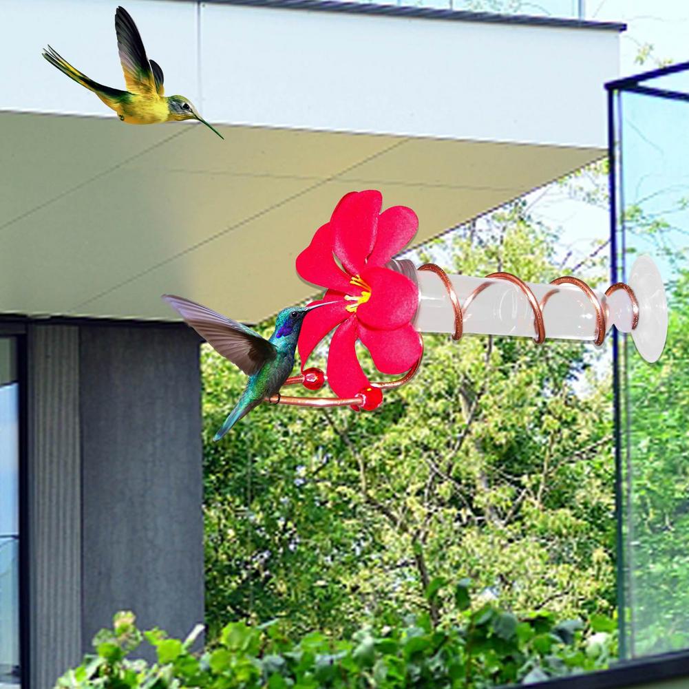 Flower Design Hummingbird Feeder Tube — Hanging Outdoor