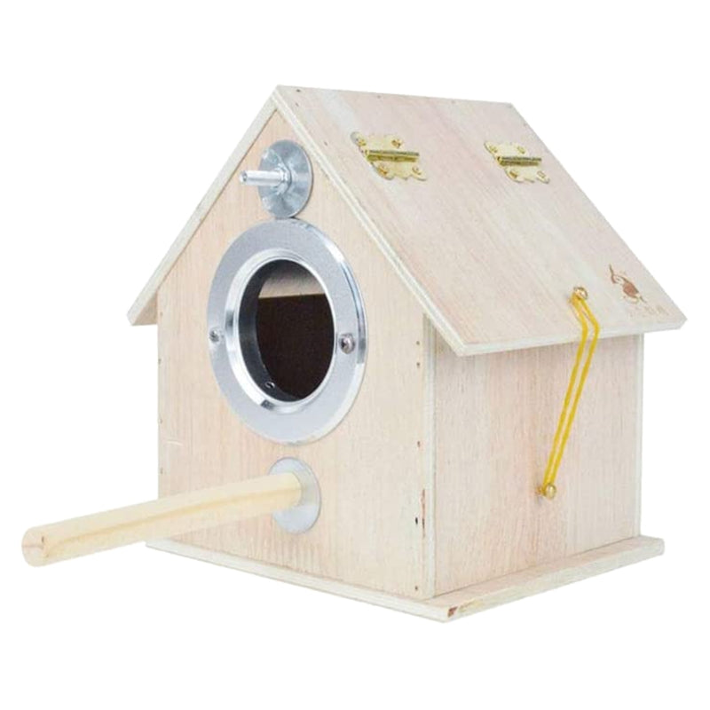 Round Wooden Nesting Box for Birds — Indoor/Outdoor