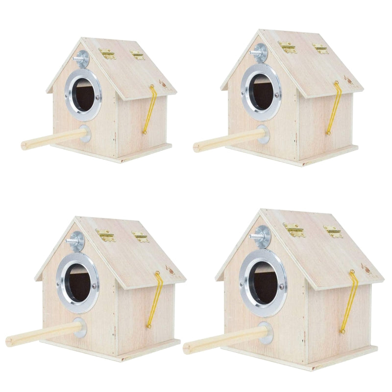 Round Wooden Nesting Box for Birds — Indoor/Outdoor