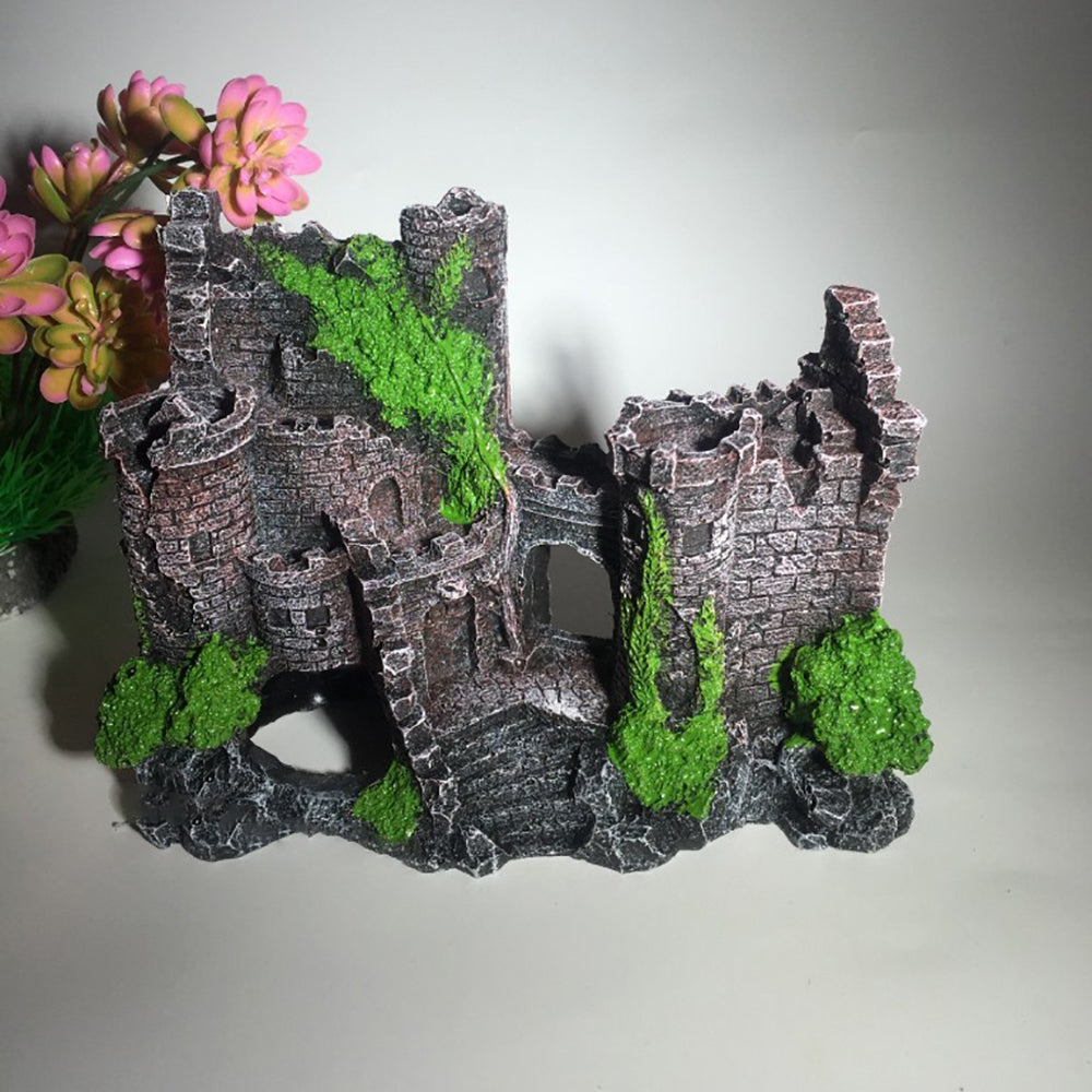 Resin Castle Aquarium Decoration — European Style