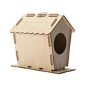 DIY Wooden Bird House — Unfinished Natural Nesting Box