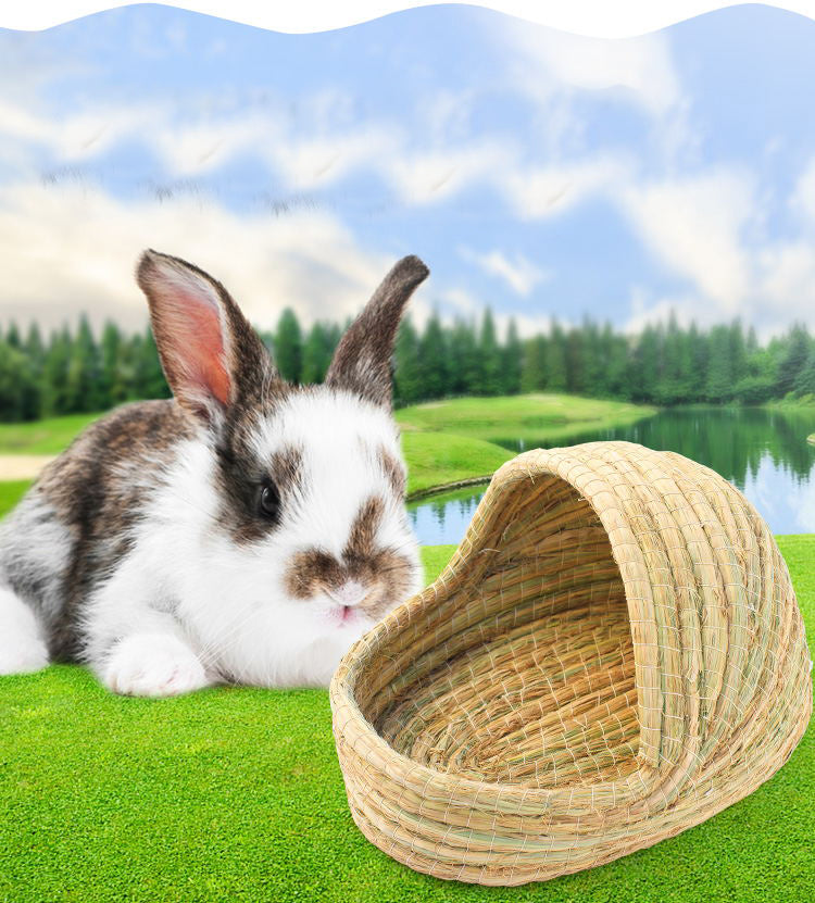 Natural Grass Nest Bed for Rabbits & Small Pets
