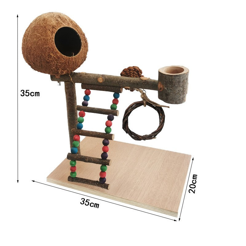 Solid Wood Parrot Training Stand — Multiple Styles