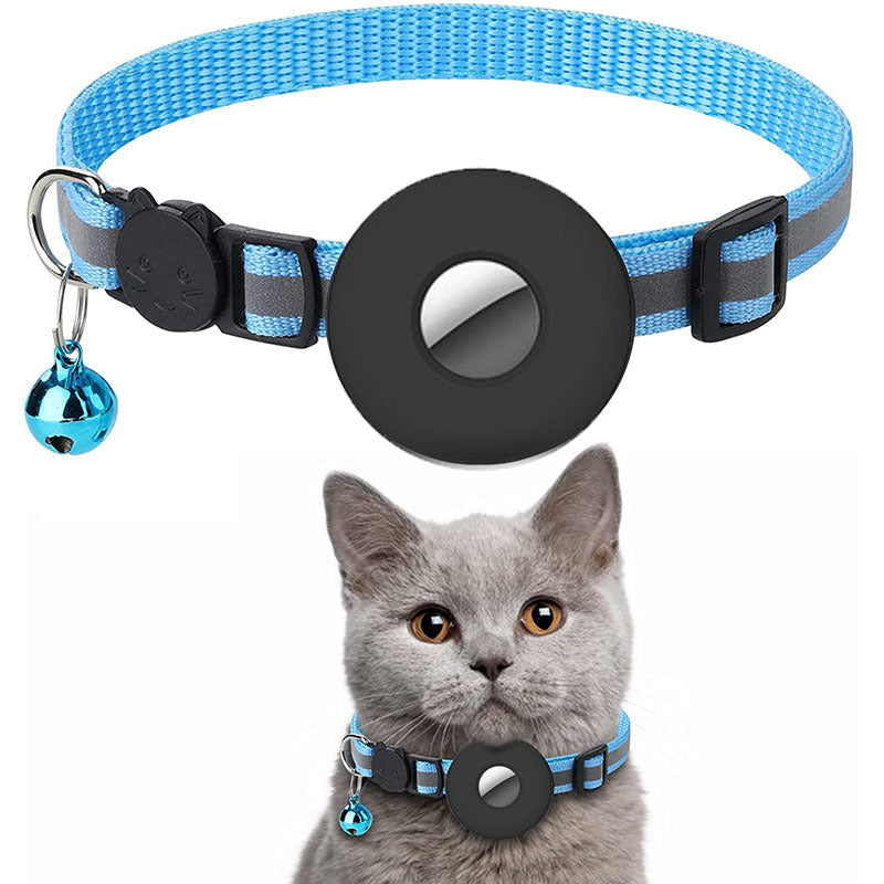 AirTag Pet Collar with Bell — Reflective Anti-Lost Design