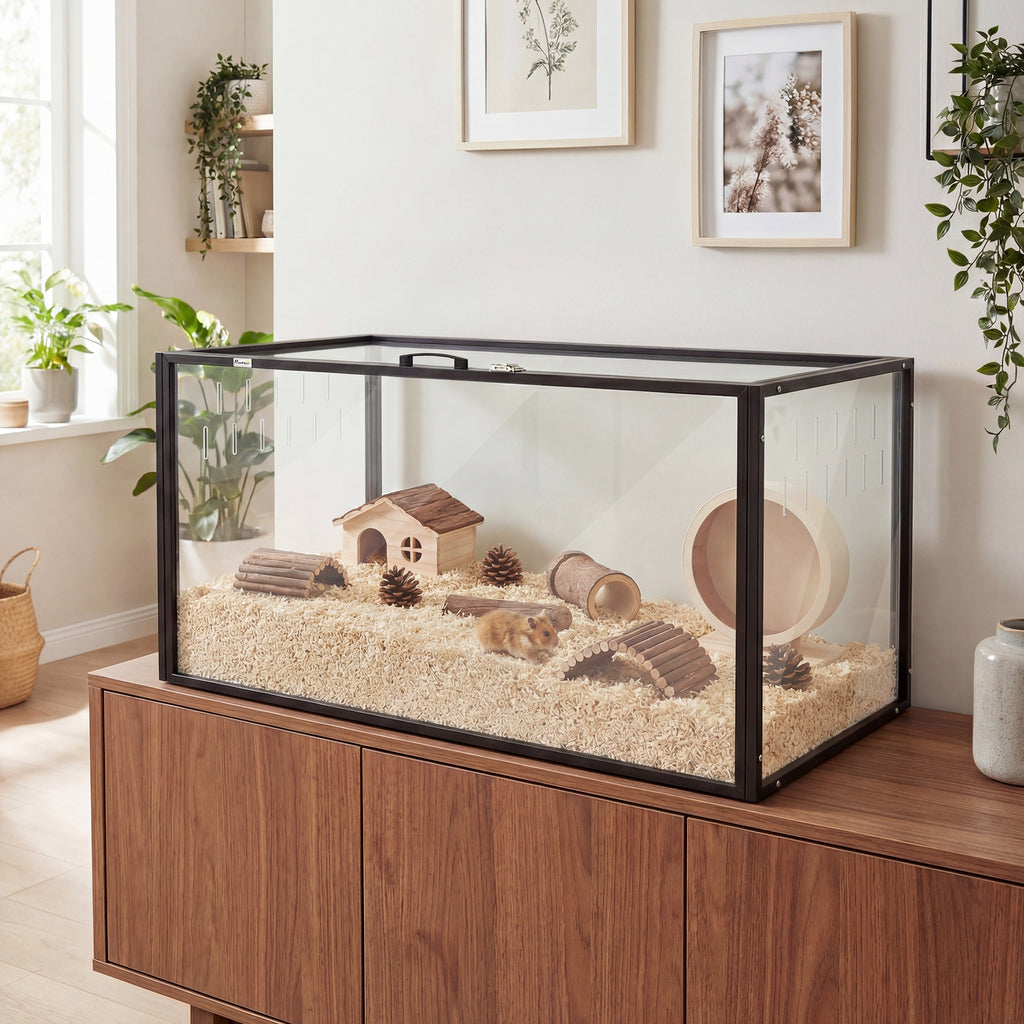 Large Acrylic Hamster Cage — Chewproof with Openable Top
