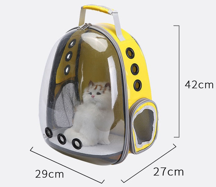 Space Capsule Bubble Backpack Pet Carrier — 360° View