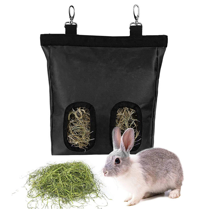 Hanging Hay Feeder Bag for Rabbits, Guinea Pigs & Chinchillas